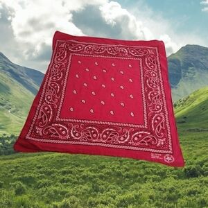 Vintage Red Bandana RN13960 Colorfast Made In U.S.A. T30